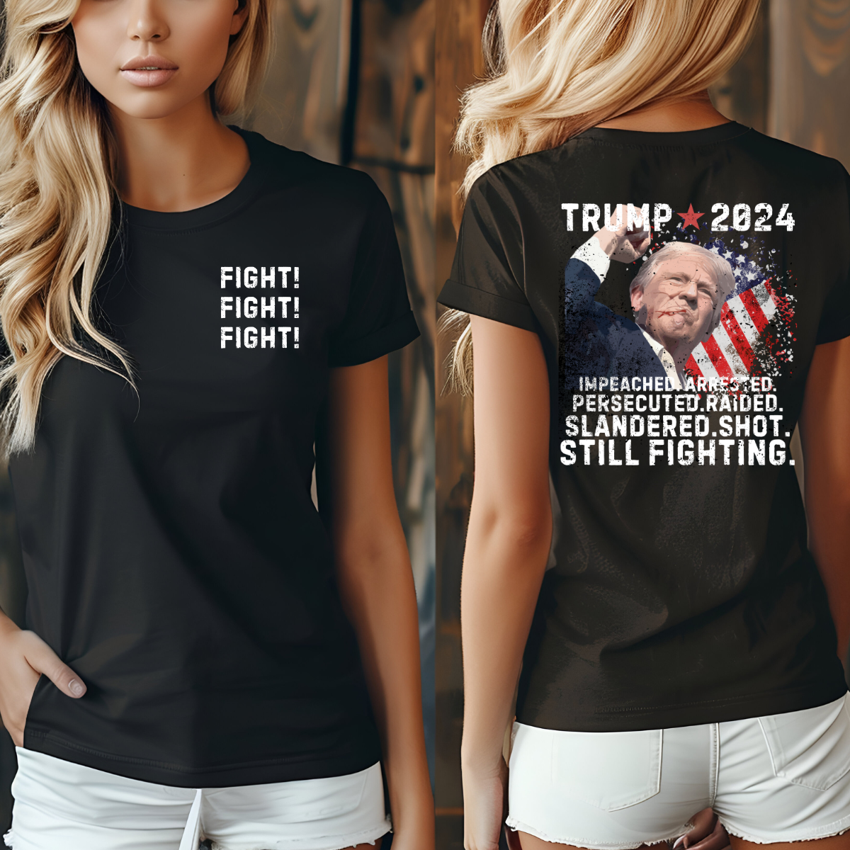 Trump Fight For America Shirt  Trump shot Trump For President 2024 Shirt Trump Usa Shirt Trumpshirt Unisex