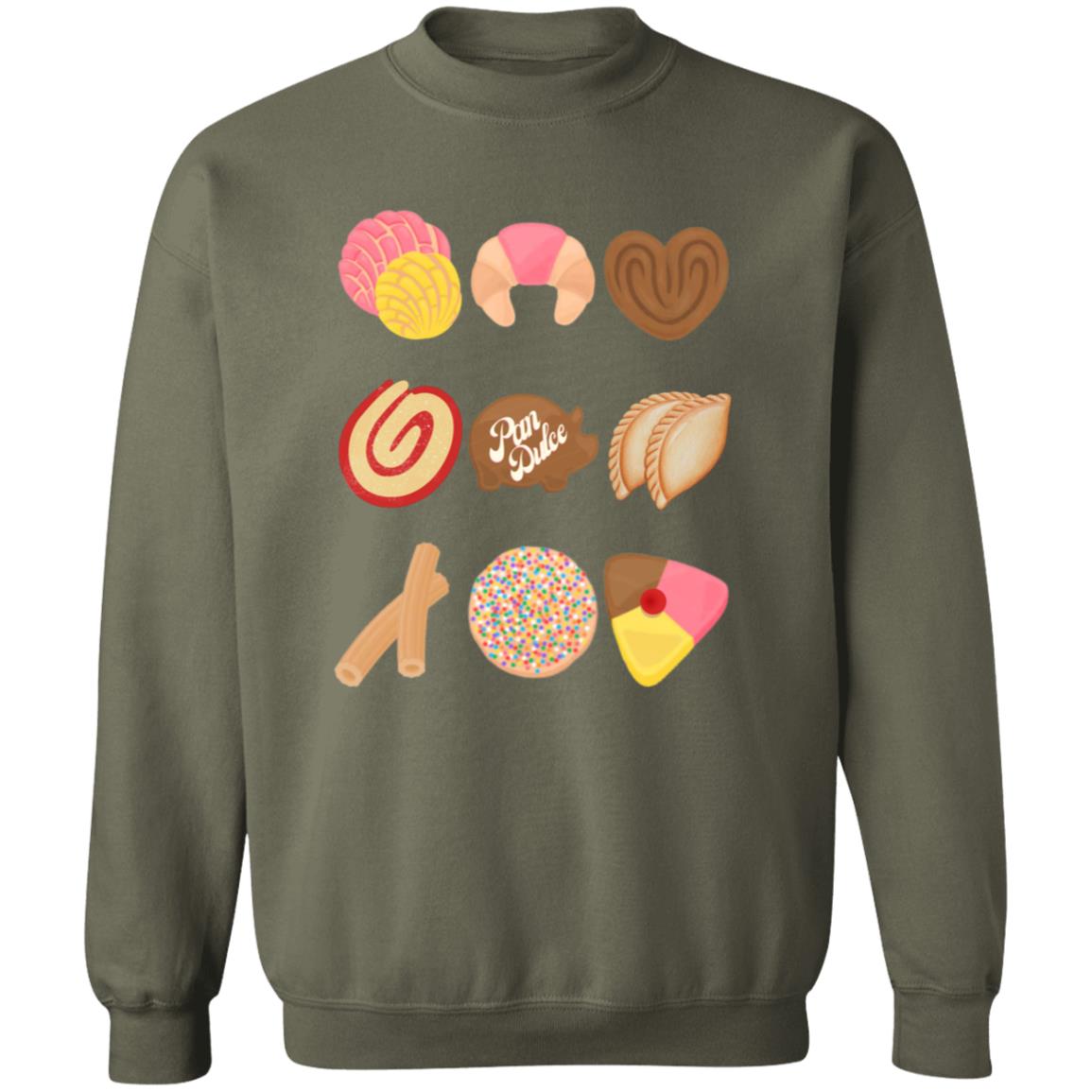 Mexican Bread Lovers Pan Dulce Crewneck Pullover Sweatshirt