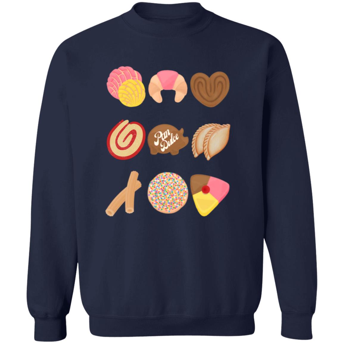 Mexican Bread Lovers Pan Dulce Crewneck Pullover Sweatshirt