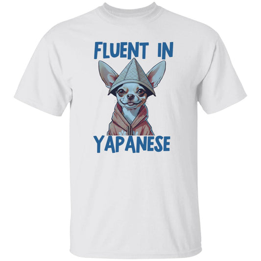 Fluent In Yapanese Unisex Meme Tshirt, Funny Chihuahua Vintage Pet Lovers Shirt