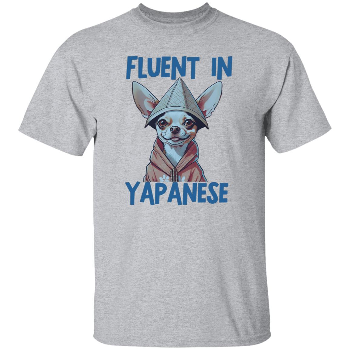 Fluent In Yapanese Unisex Meme Tshirt, Funny Chihuahua Vintage Pet Lovers Shirt