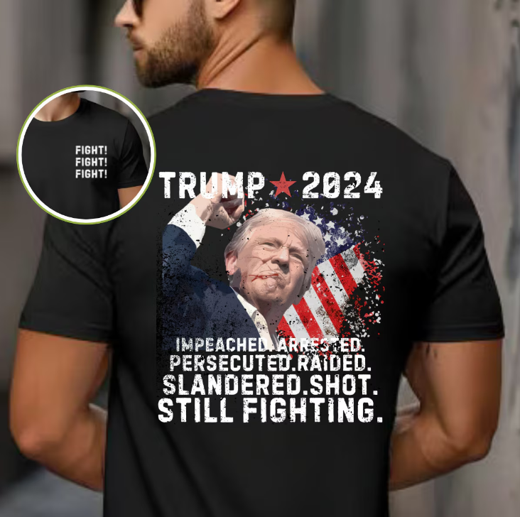 Trump Fight For America Shirt  Trump shot Trump For President 2024 Shirt Trump Usa Shirt Trumpshirt Unisex