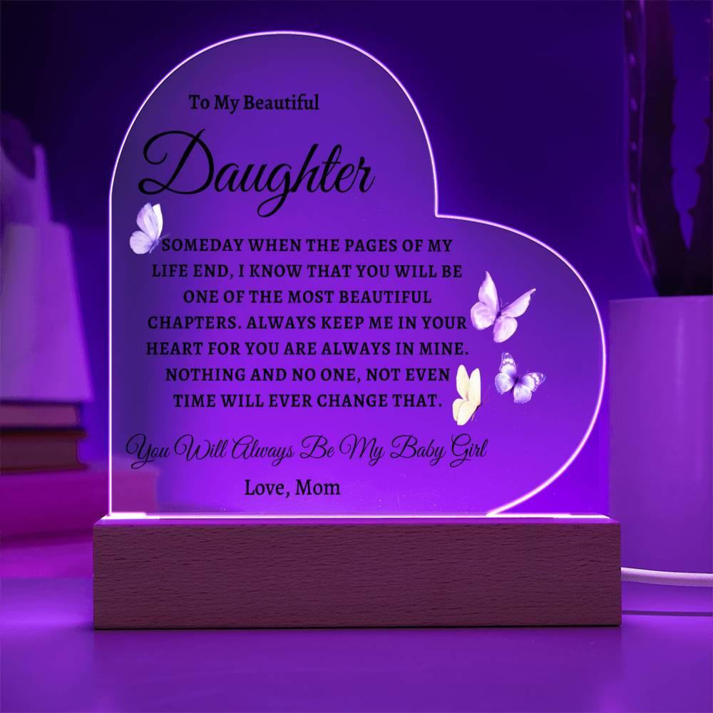 (Almost Sold Out)-Gift For Daughter Acrylic Heart- My Beautiful Daughter - iheartgiftcart