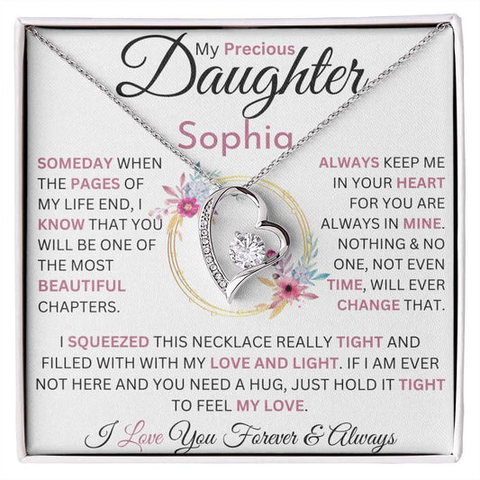 [ Almost Sold Out] Personalized To My Precious Daughter -Someday When The Pages Necklace - iheartgiftcart