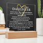 (Almost Sold Out) To My Daughter- Never Forget That I Love You ,Gift From Mom, Daughter Gift, Gift For Daughter, Keepsake - iheartgiftcart