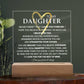 Almost Sold Out) To My Daughter- "Never Forget That I Love You" Keepsake with Nightlight LED option - iheartgiftcart