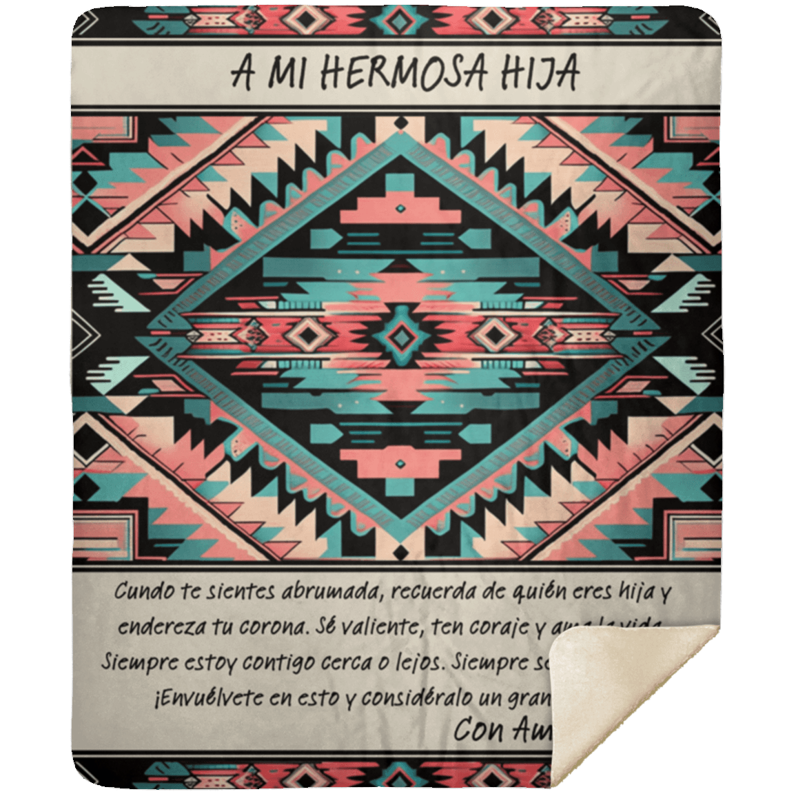 Arizona Desert- A Mi Hermosa Hija |Con Amor Papa | Manta| Regalo para hija| Cobija - iheartgiftcart