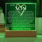 To My Son Acrylic Plaque Graduation  Gift for Son Birthday Gift Promotion Gift from Mom Gift From Dad- Proud of You