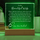 To My Beautiful Wife Gift| Acrylic Square Plaque| Until Death Do Us Part| White Font | Anniversary Gift| Gift for Her