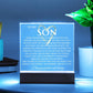 To My Son Acrylic Plaque Graduation  Gift for Son Birthday Gift Promotion Gift from Mom Gift From Dad- Proud of You