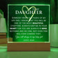 Daughter From Dad, Personalized gift for daughter birthday, Going away gift, Family keepsake, Night Lamp with sentimental message, Nightlight option. - iheartgiftcart