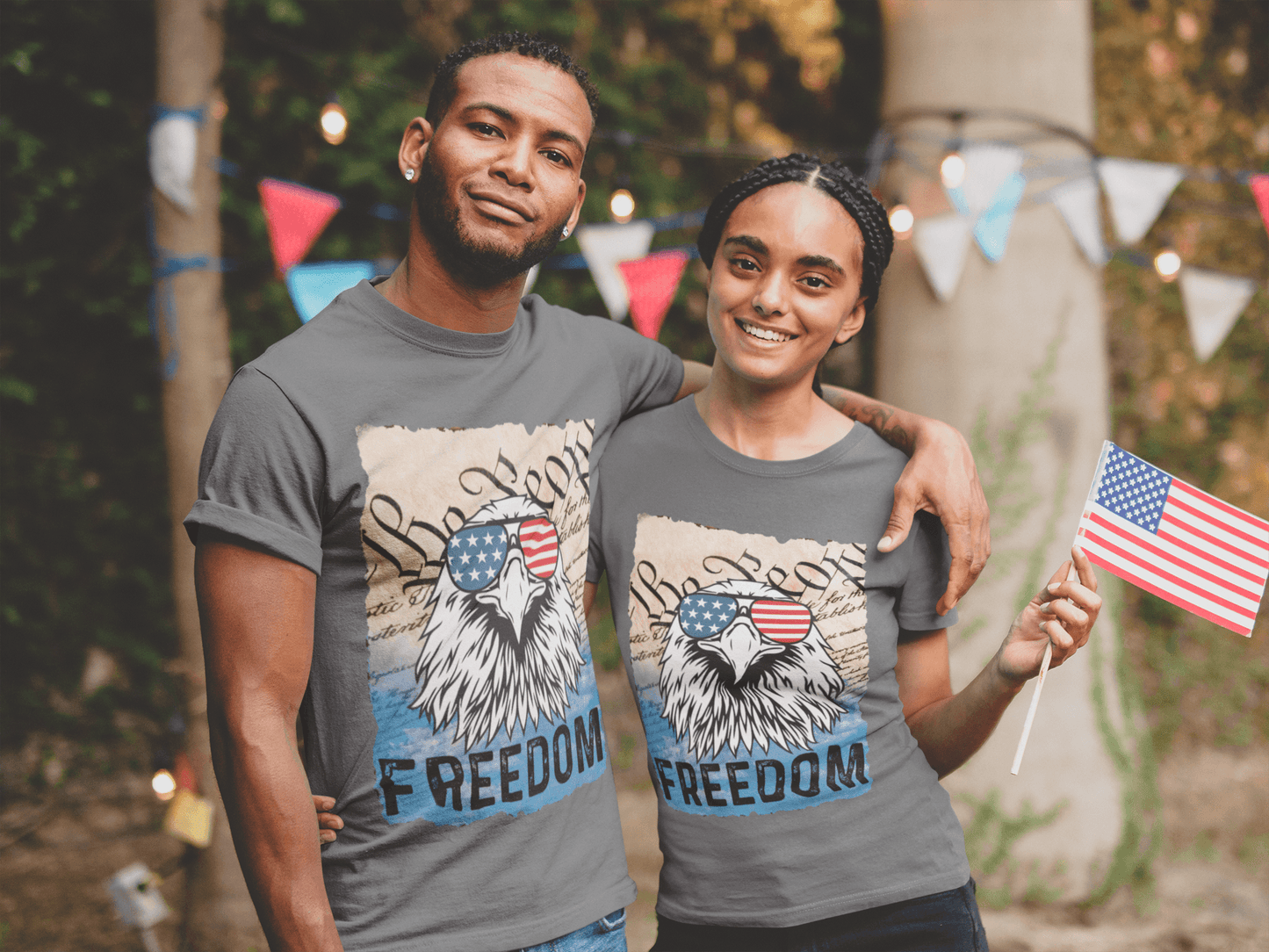 Freedom Eagle Patriotic-Unisex T-Shirt - iheartgiftcart