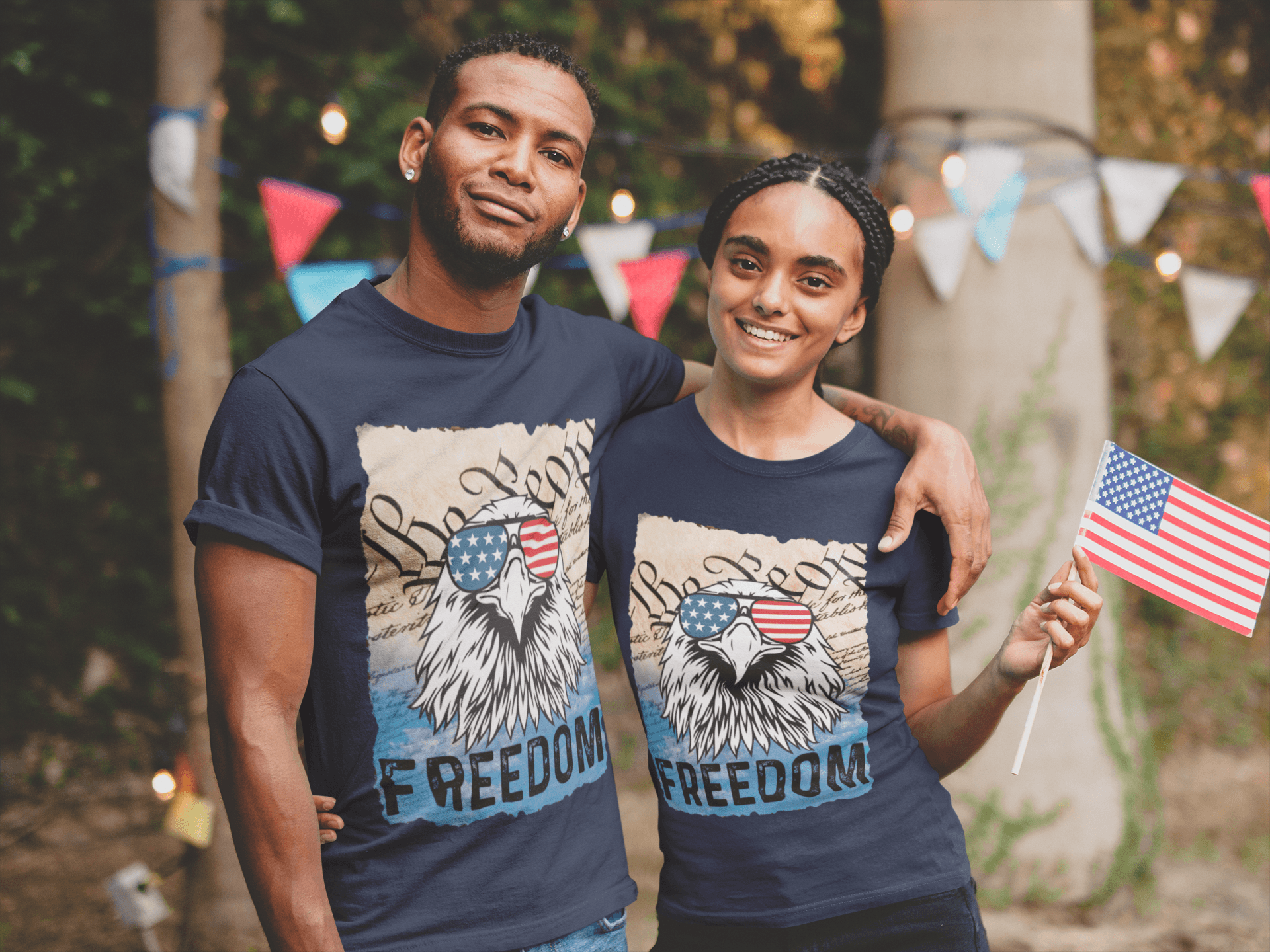 Freedom Eagle Patriotic-Unisex T-Shirt - iheartgiftcart