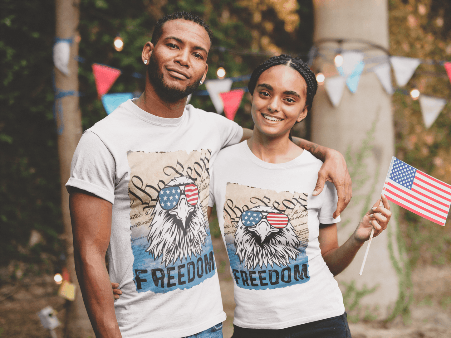 Freedom Eagle Patriotic-Unisex T-Shirt - iheartgiftcart