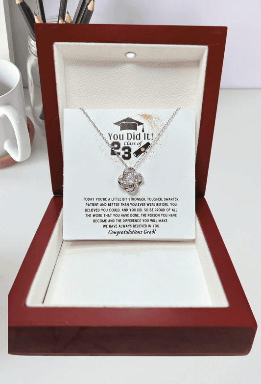 2023 Graduation Gift Love Knot Necklace - iheartgiftcart