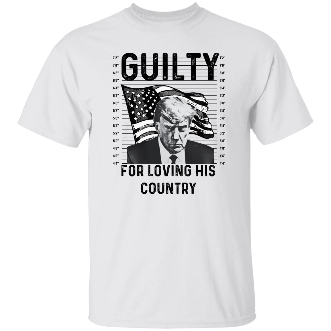 Guilty For Loving His Country|Trump Mug Shot Unisex T-Shirt - iheartgiftcart