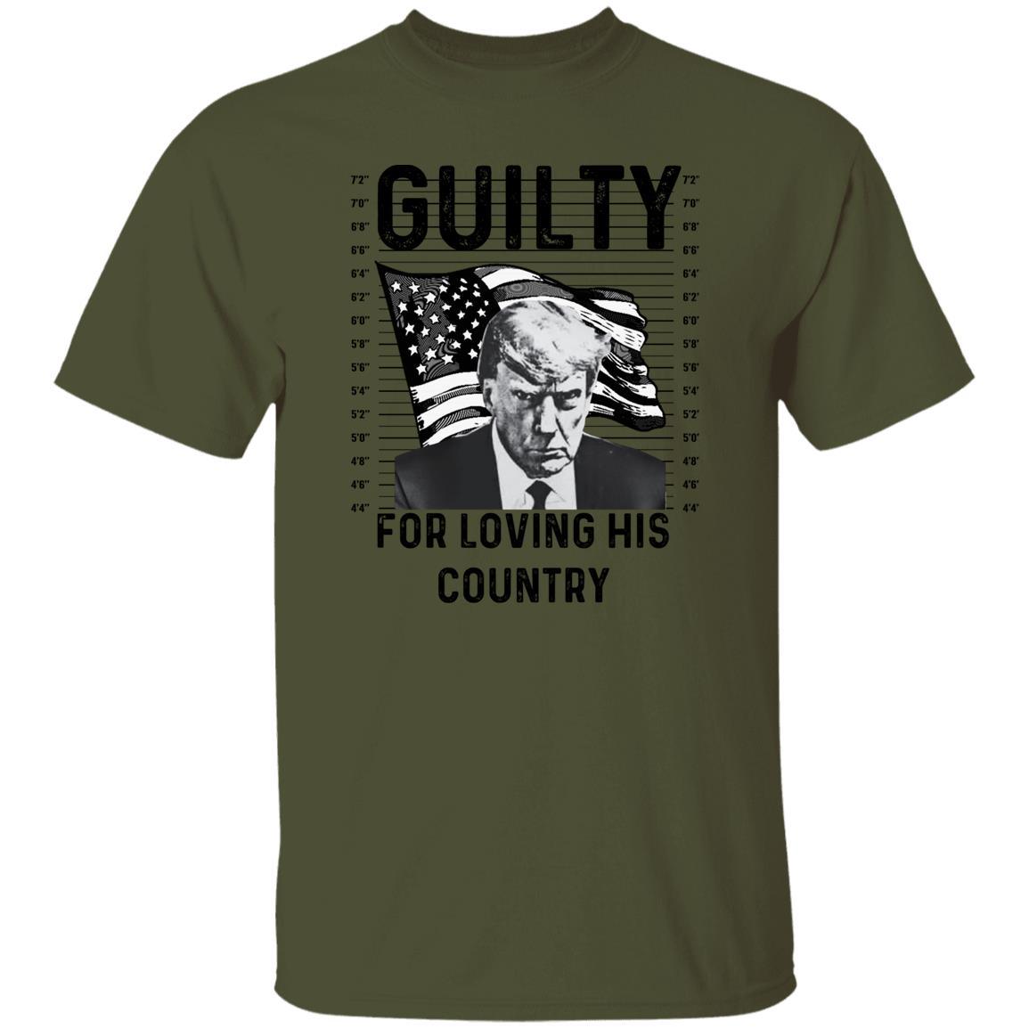 Guilty For Loving His Country|Trump Mug Shot Unisex T-Shirt - iheartgiftcart