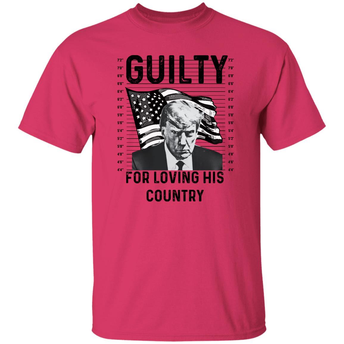 Guilty For Loving His Country|Trump Mug Shot Unisex T-Shirt - iheartgiftcart