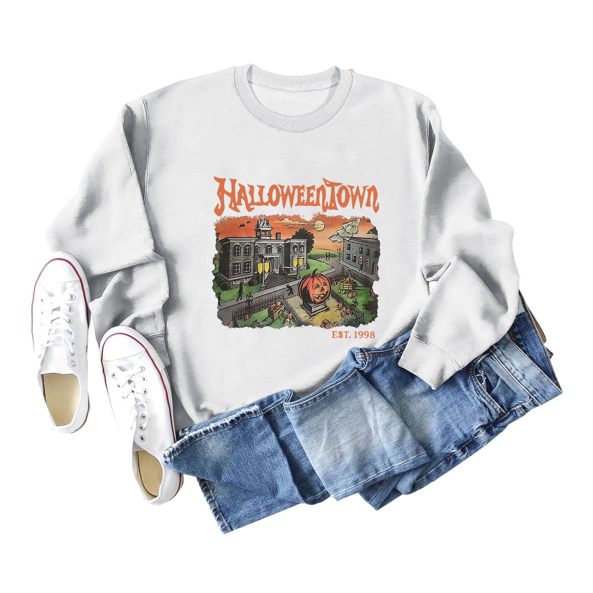 Halloweentown Est.1998|Retro Halloweentown Sweatshirt|Vintage Halloween Sweatshirt|Fall Wear| - iheartgiftcart