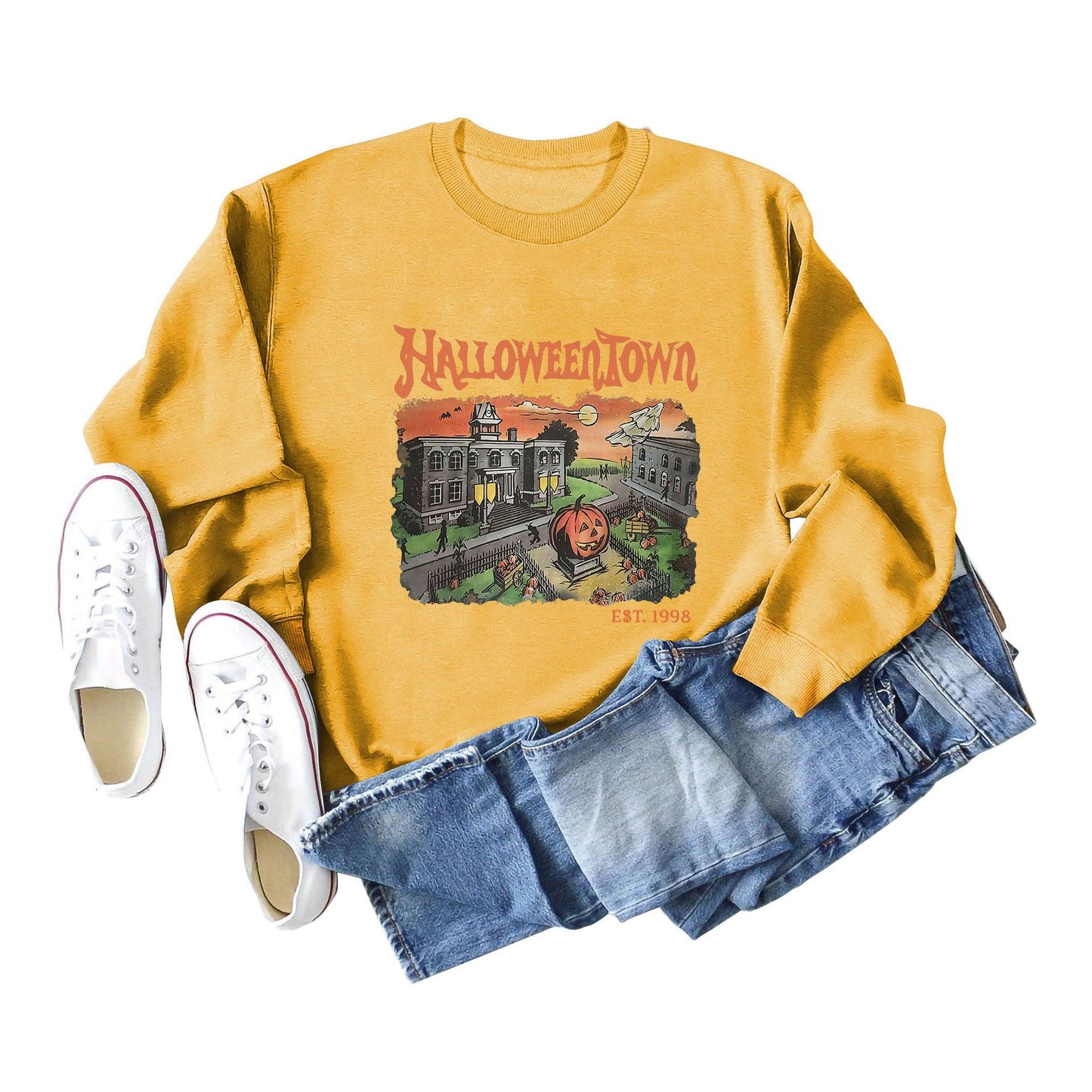 Halloweentown Est.1998|Retro Halloweentown Sweatshirt|Vintage Halloween Sweatshirt|Fall Wear| - iheartgiftcart