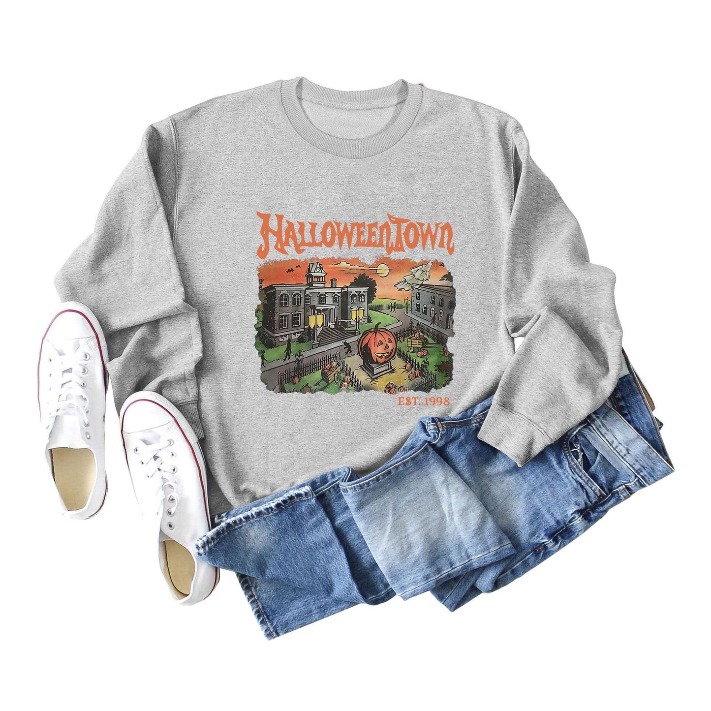 Halloweentown Est.1998|Retro Halloweentown Sweatshirt|Vintage Halloween Sweatshirt|Fall Wear| - iheartgiftcart