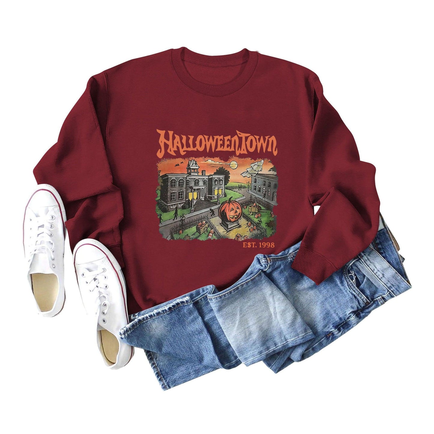 Halloweentown Est.1998|Retro Halloweentown Sweatshirt|Vintage Halloween Sweatshirt|Fall Wear| - iheartgiftcart