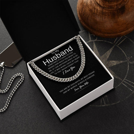 Husband-Cuban Chain-S-You Are My Soulmate - iheartgiftcart