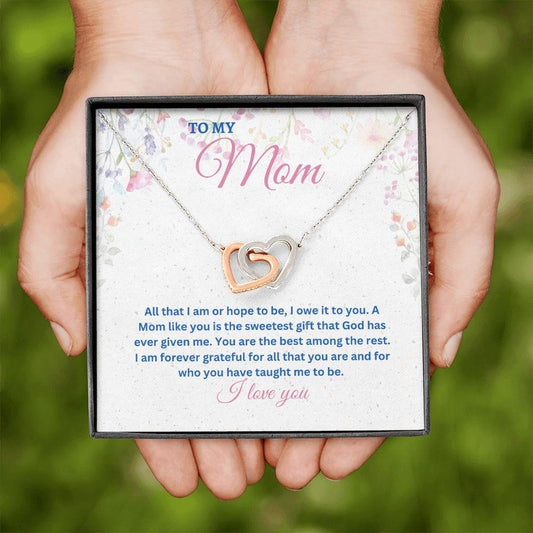 Mom | Interlocking Hearts Necklace - iheartgiftcart