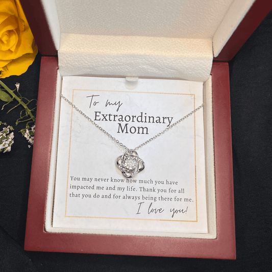 Mom|Extraordinary| Love knot necklace - iheartgiftcart