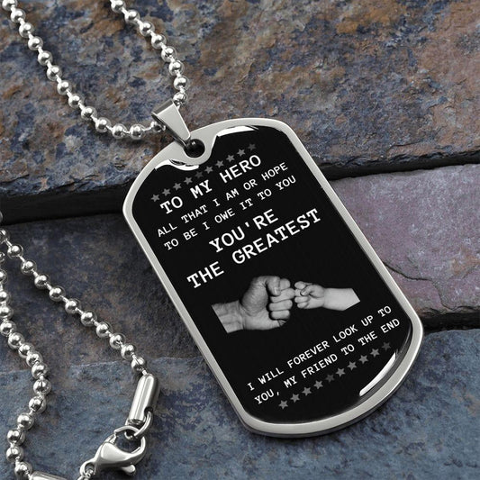 My Hero-Dog Tag-S- I Will Forever - iheartgiftcart