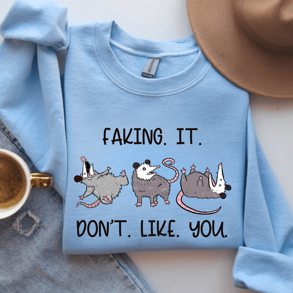 Opossum sweatshirt, Possum Sweater, funny opossum saying, funny sweatshirt, possum sweatshirt, possum lover, trashcore - iheartgiftcart