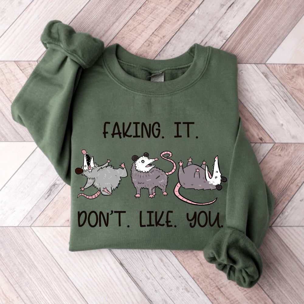 Opossum sweatshirt, Possum Sweater, funny opossum saying, funny sweatshirt, possum sweatshirt, possum lover, trashcore - iheartgiftcart