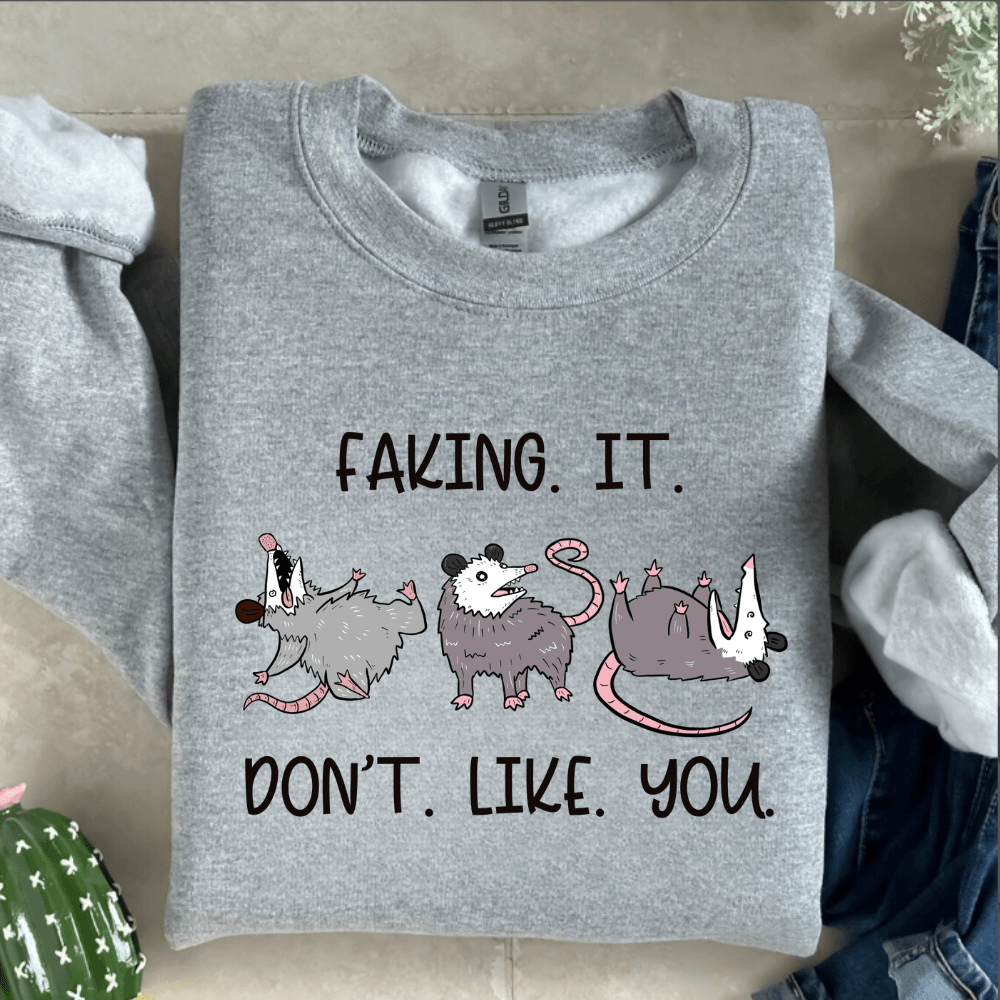 Opossum sweatshirt, Possum Sweater, funny opossum saying, funny sweatshirt, possum sweatshirt, possum lover, trashcore - iheartgiftcart