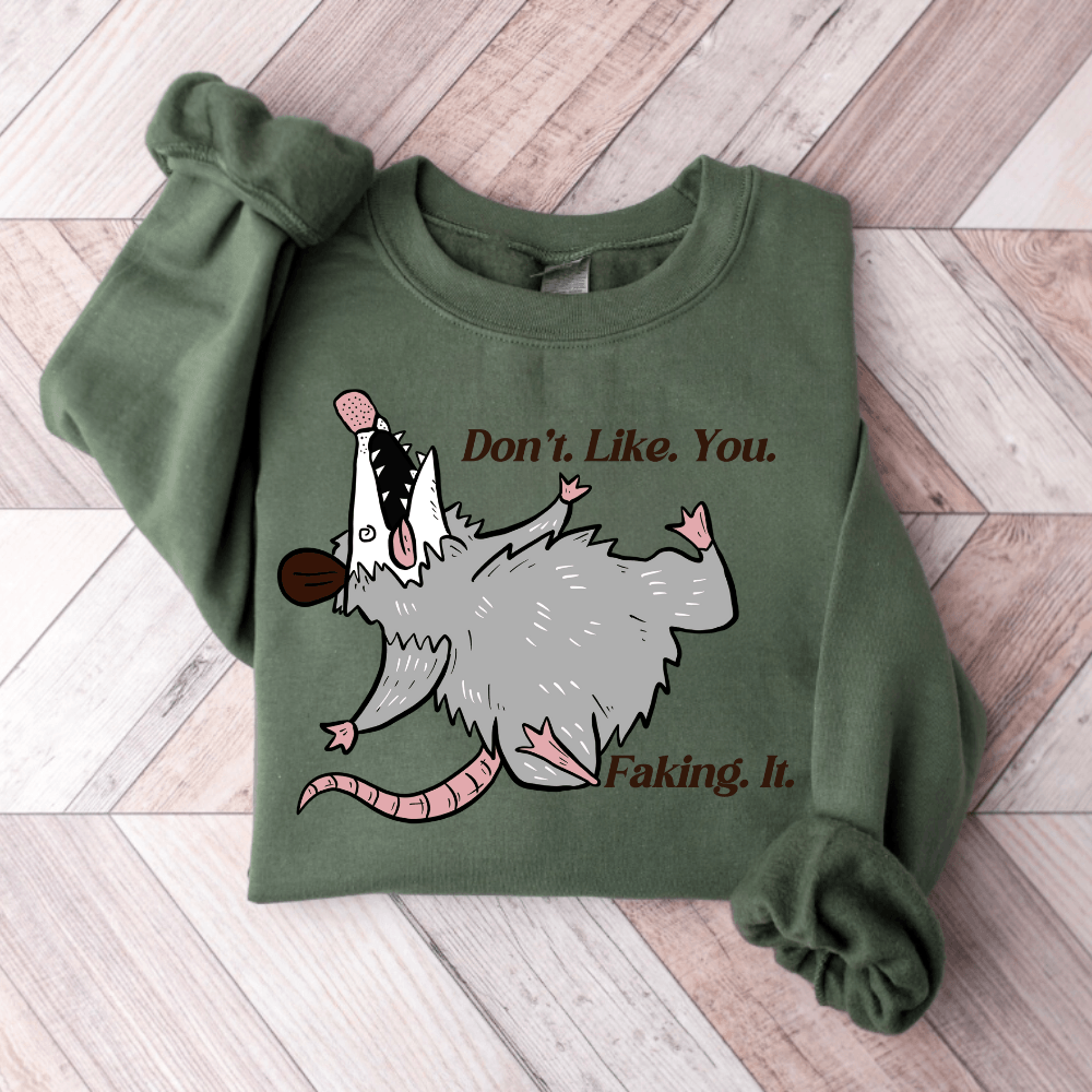 Opossum Sweatshirt, Possum sweatshirt, Meme gift, Vintage Sweatshirt , Gift for her, Opossum lover, Funny Sweatshirt, Mental Health Sweatshirt - iheartgiftcart