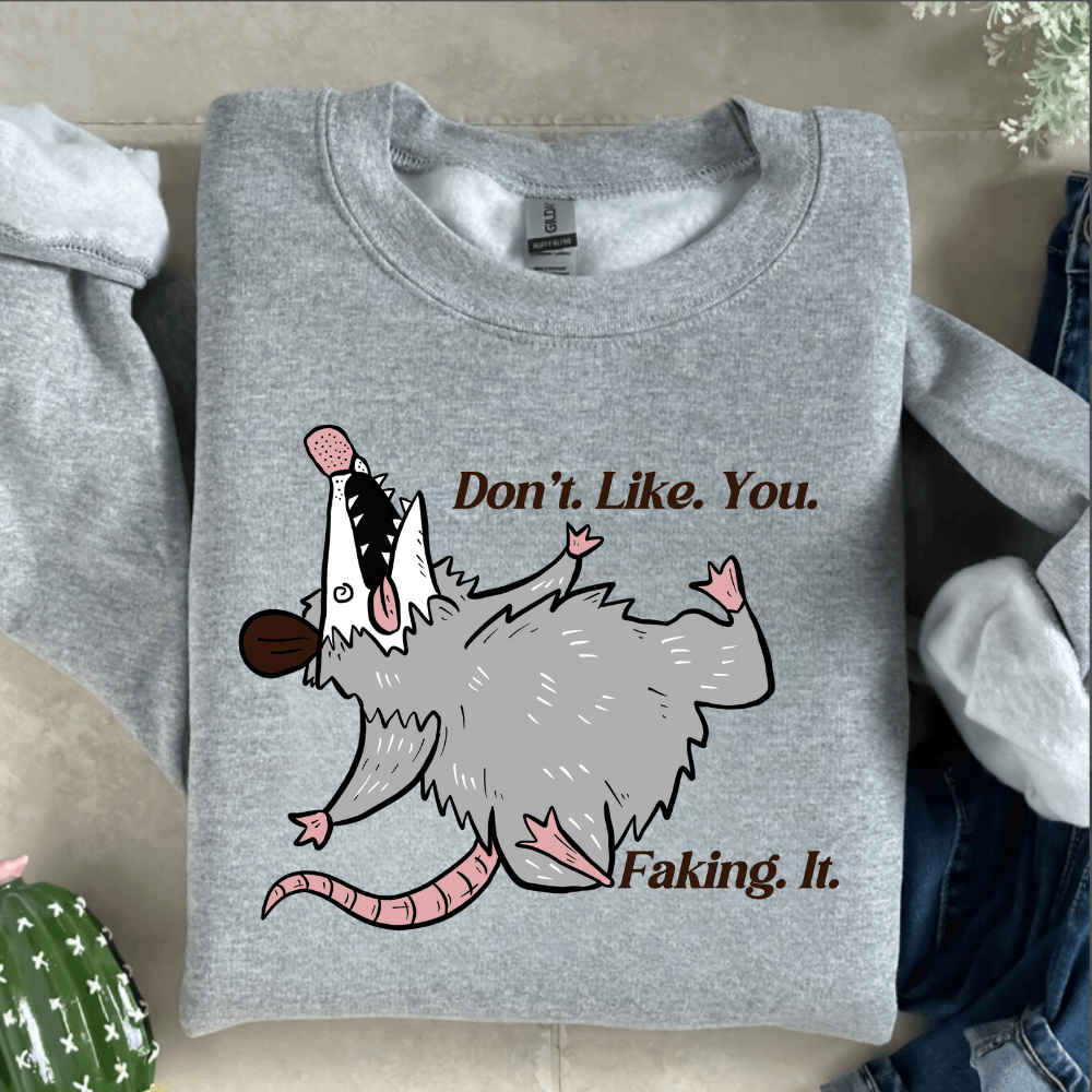 Opossum Sweatshirt, Possum sweatshirt, Meme gift, Vintage Sweatshirt , Gift for her, Opossum lover, Funny Sweatshirt, Mental Health Sweatshirt - iheartgiftcart