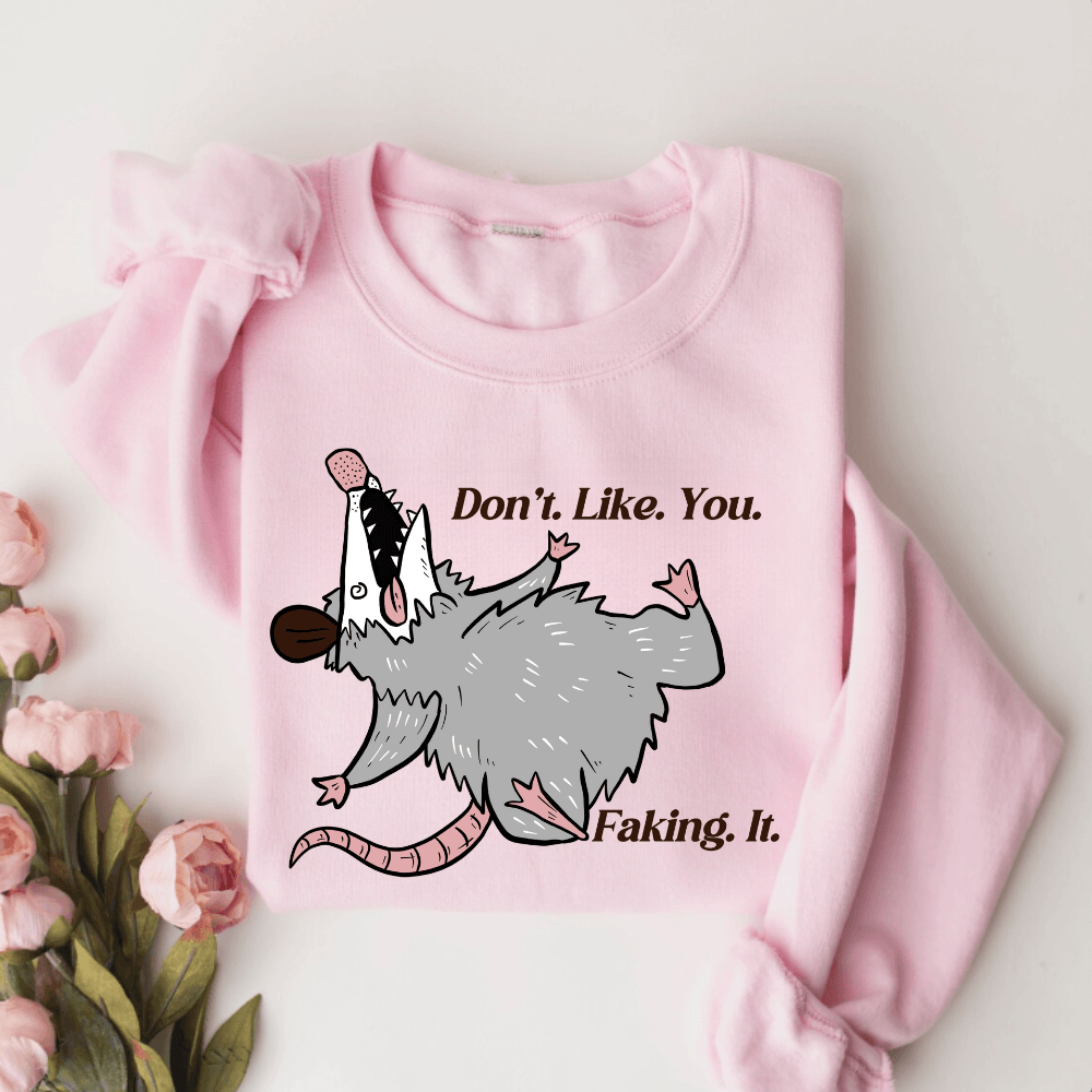 Opossum Sweatshirt, Possum sweatshirt, Meme gift, Vintage Sweatshirt , Gift for her, Opossum lover, Funny Sweatshirt, Mental Health Sweatshirt - iheartgiftcart