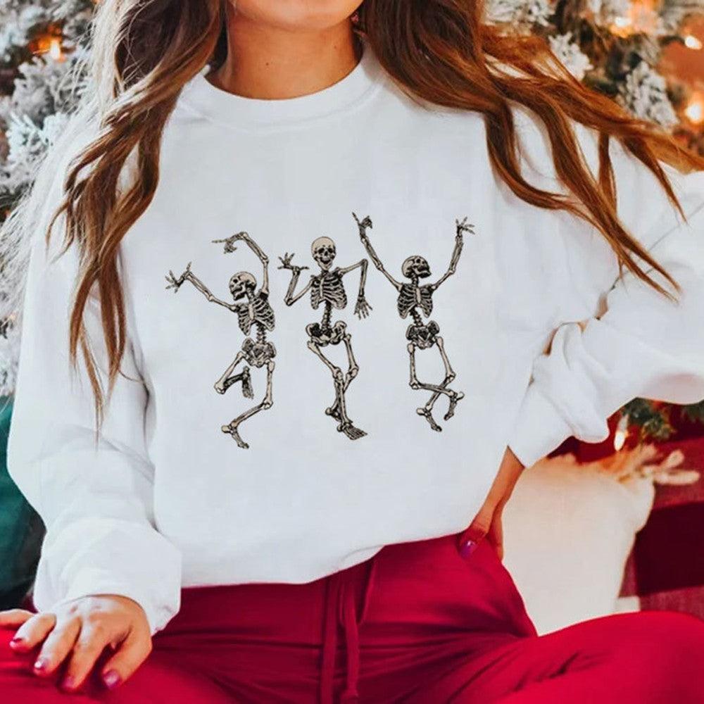 Party Skeleton Sweater|Crewneck|Fall Wear|Halloween Sweater - iheartgiftcart