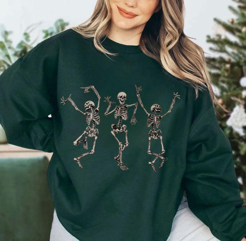 Party Skeleton Sweater|Crewneck|Fall Wear|Halloween Sweater - iheartgiftcart