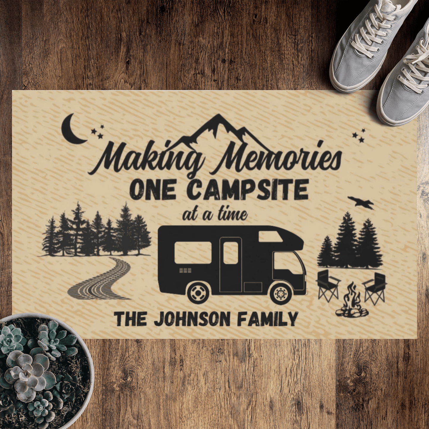 Personalized Camping Doormat 30x18| Making memories one campsite at a time - iheartgiftcart