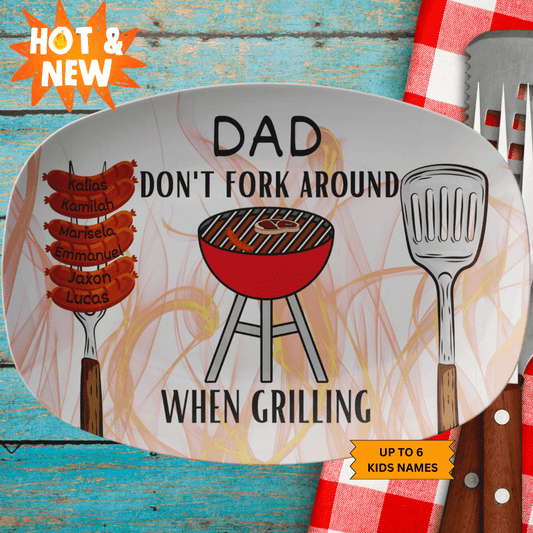 Personalized Grill Platter- Fork| Sausage Links - iheartgiftcart