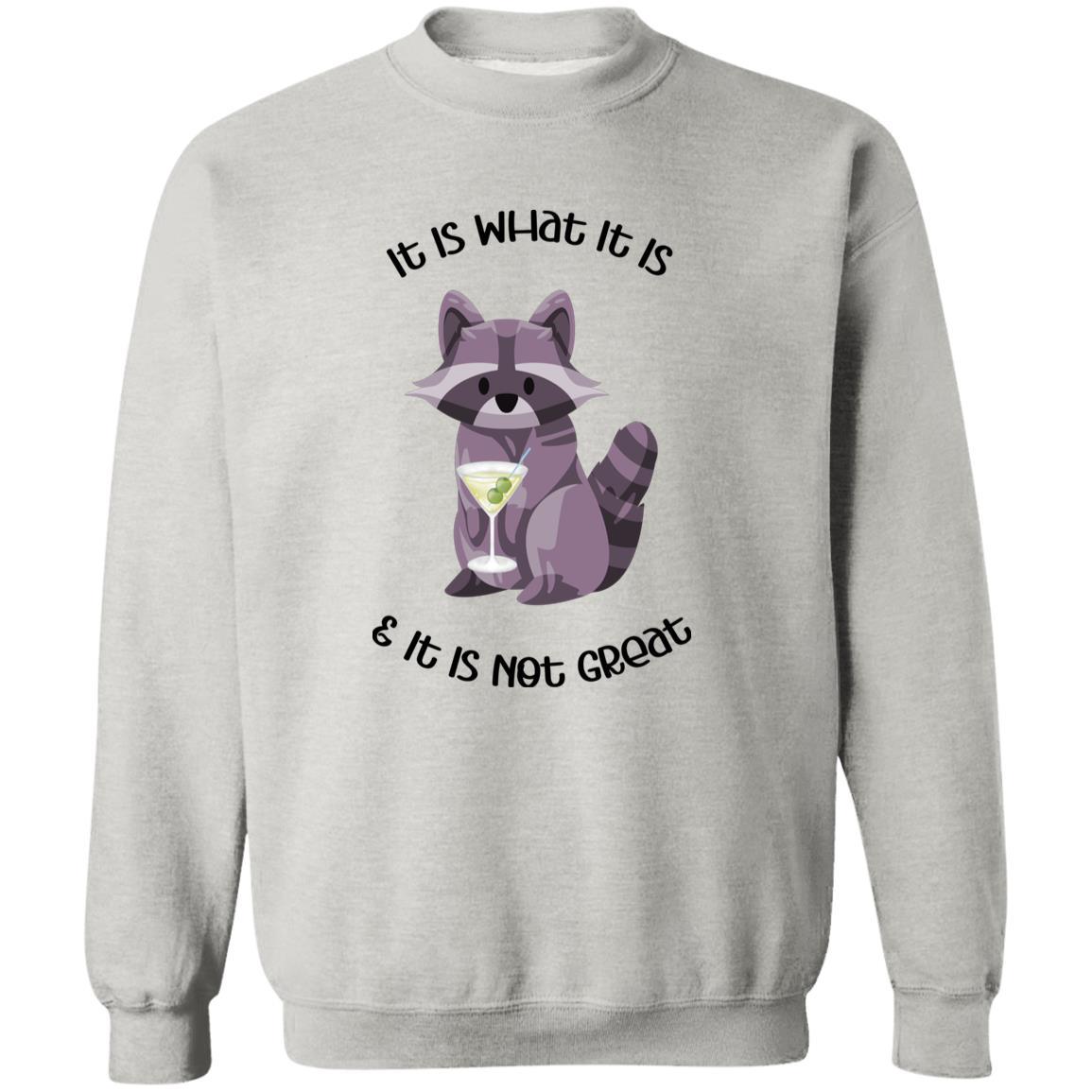 Raccoon Sweatshirt, Is What It Is And It Is Not Great Sweatshirt, Funny Sweatshirt Women, Mental Health Sweatshirt, - iheartgiftcart