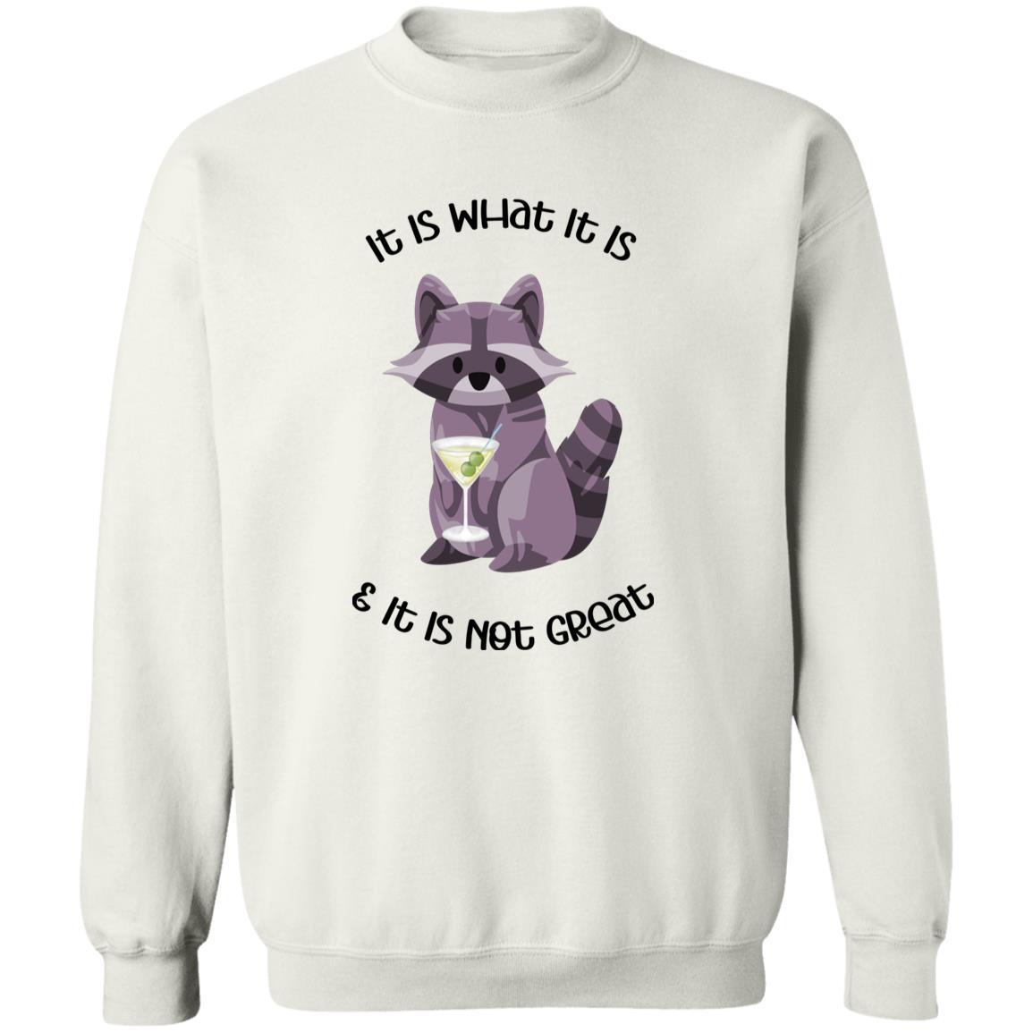 Raccoon Sweatshirt, Is What It Is And It Is Not Great Sweatshirt, Funny Sweatshirt Women, Mental Health Sweatshirt, - iheartgiftcart