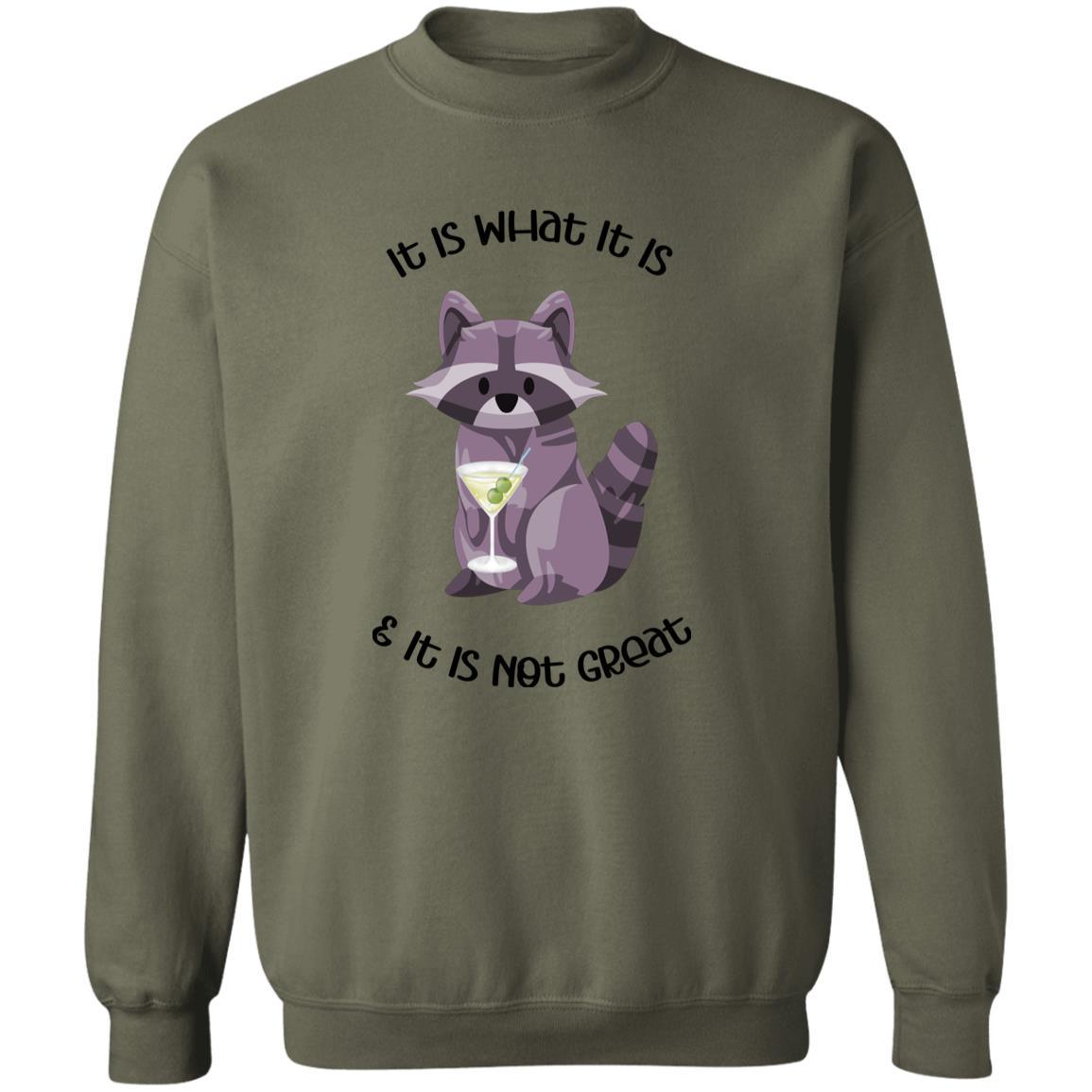 Raccoon Sweatshirt, Is What It Is And It Is Not Great Sweatshirt, Funny Sweatshirt Women, Mental Health Sweatshirt, - iheartgiftcart