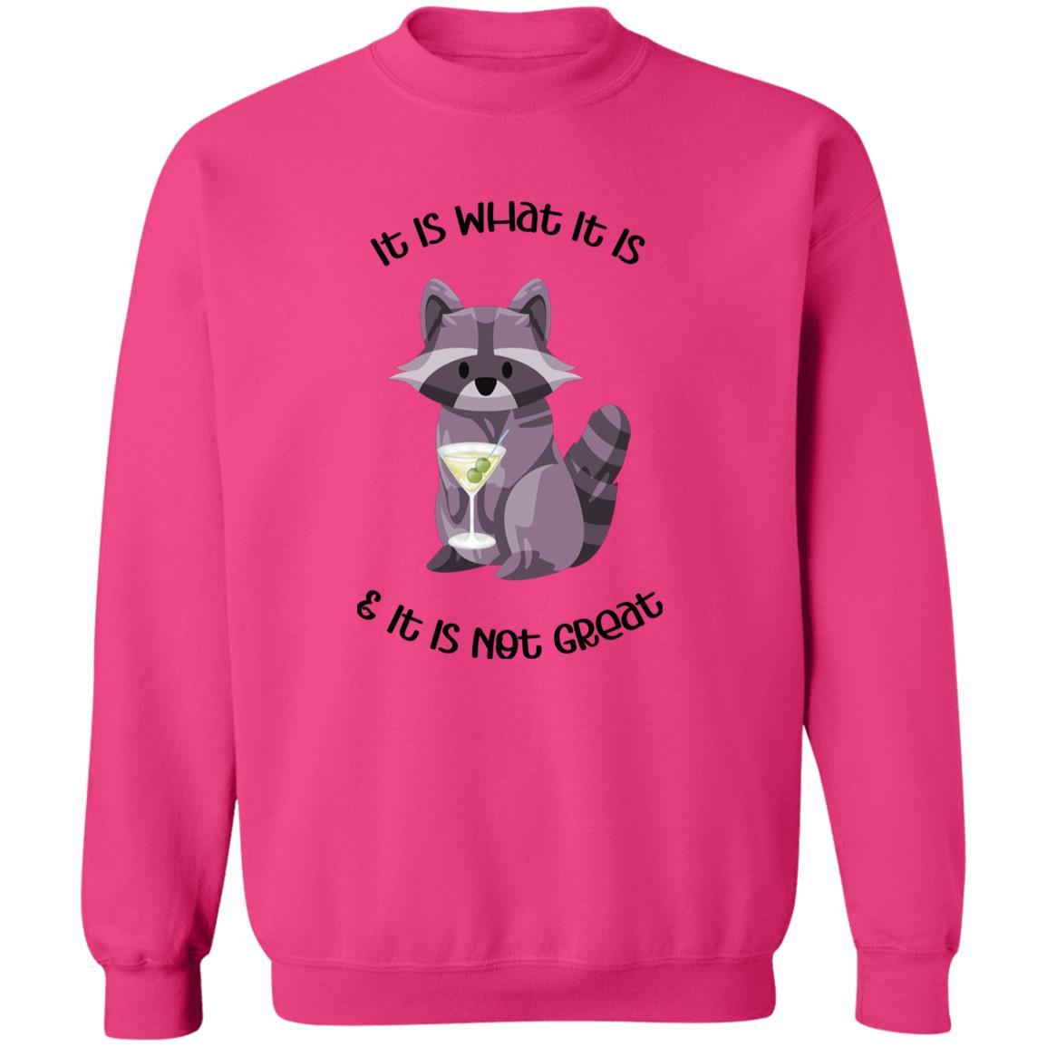 Raccoon Sweatshirt, Is What It Is And It Is Not Great Sweatshirt, Funny Sweatshirt Women, Mental Health Sweatshirt, - iheartgiftcart