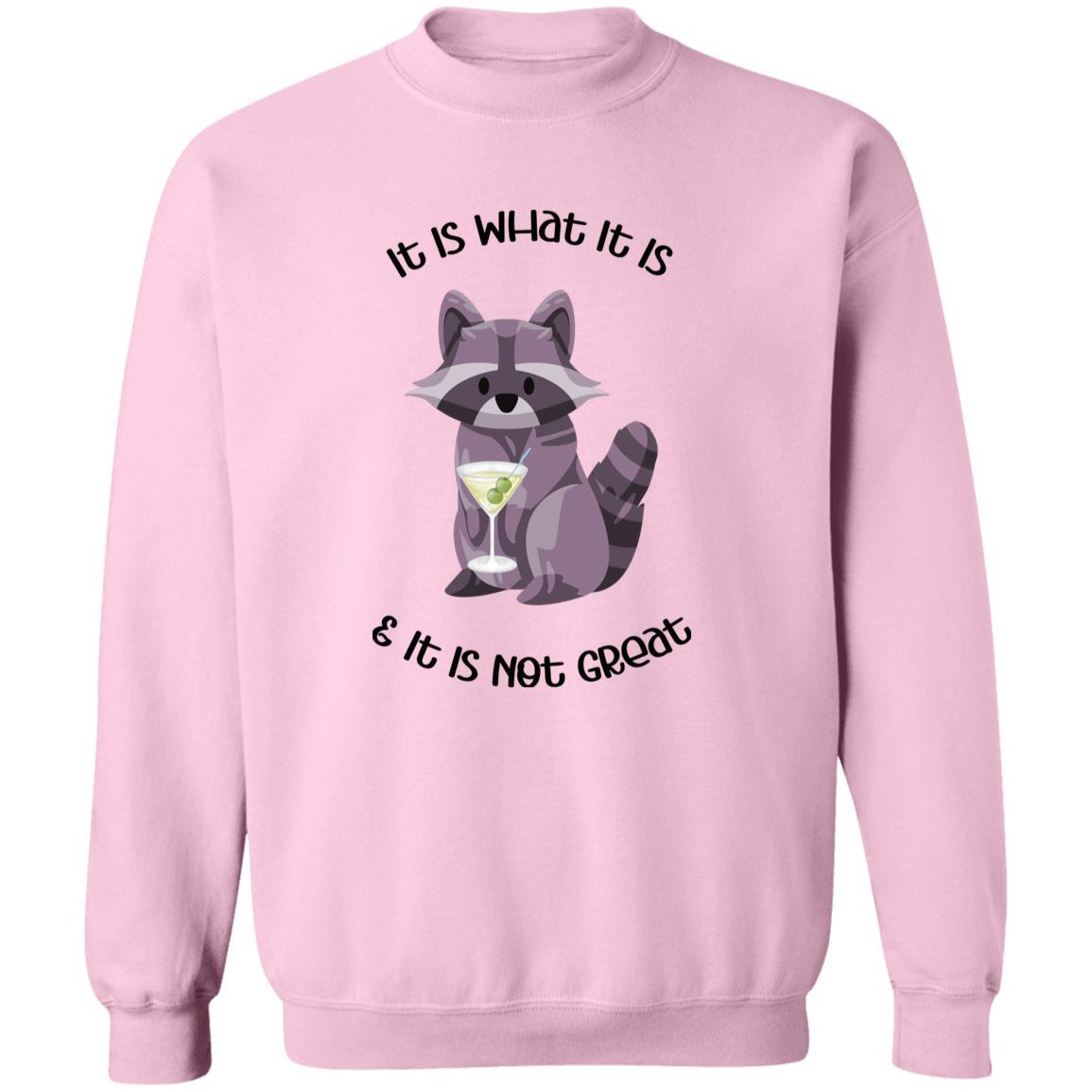 Raccoon Sweatshirt, Is What It Is And It Is Not Great Sweatshirt, Funny Sweatshirt Women, Mental Health Sweatshirt, - iheartgiftcart