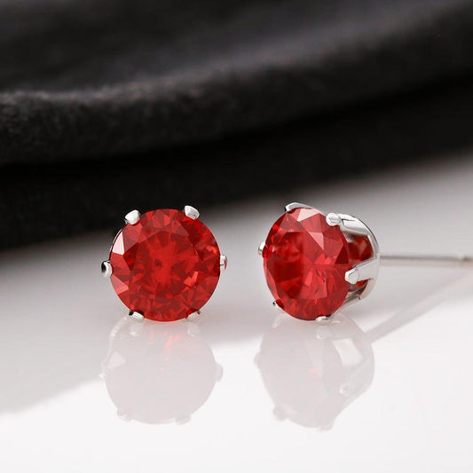 Red Cubic Zirconia Earrings - iheartgiftcart