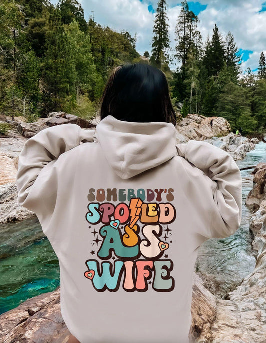 Spoiled Wife|Hoodie| Long Sleeve| T-Shirt| Pullover Sweater - iheartgiftcart