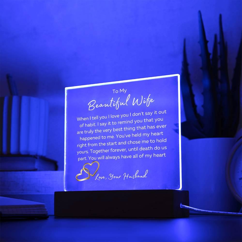 light up acrylic plaque