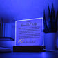 LED acrylic plaque