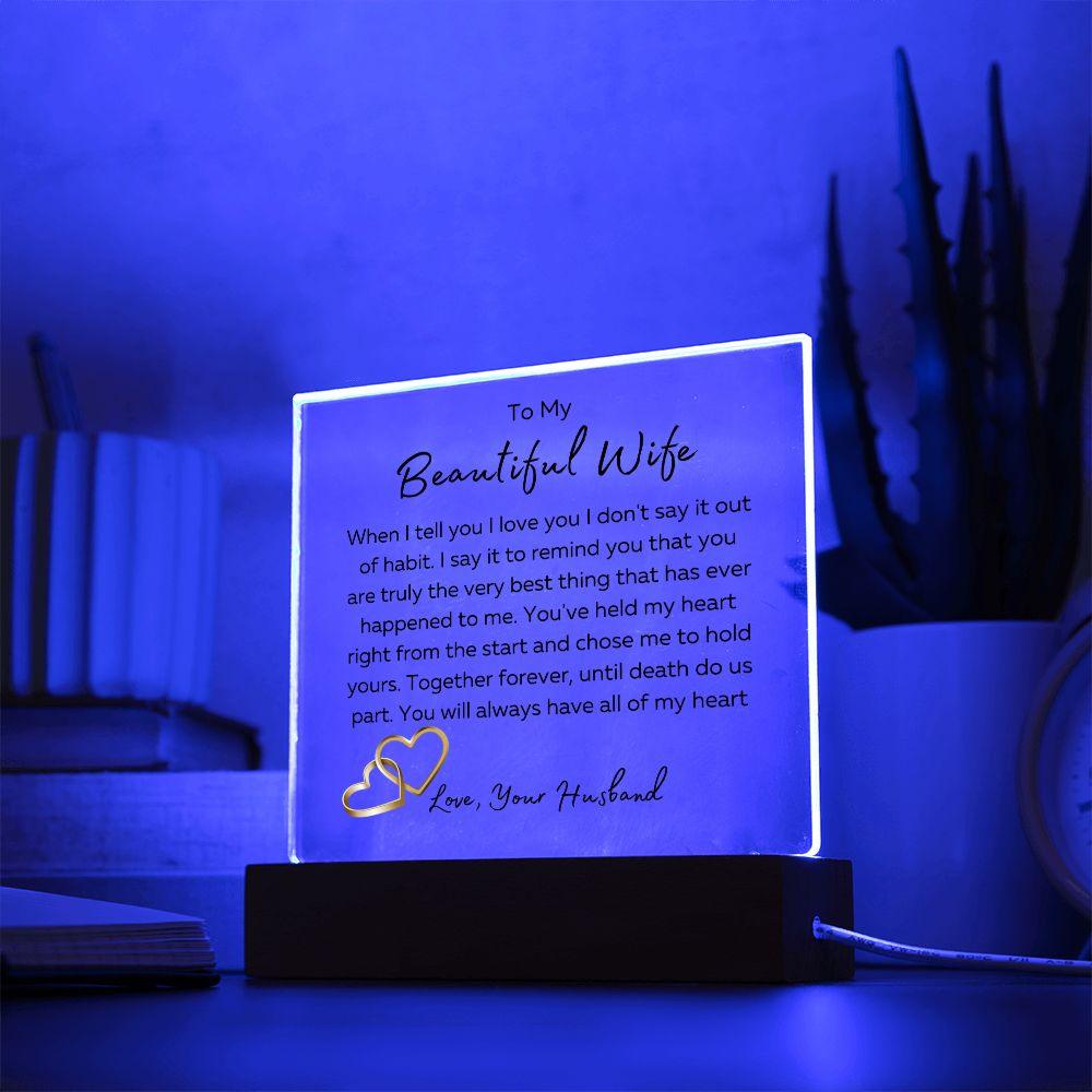 LED acrylic plaque